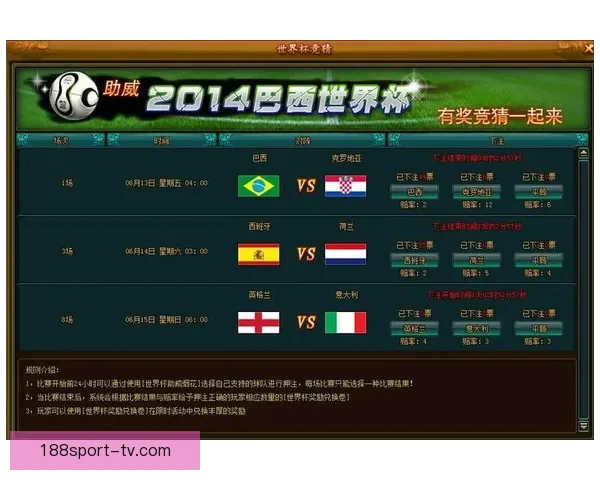 畅玩世界杯竞猜APP轻松赢大奖畅享竞猜乐趣挑战你的足球智慧